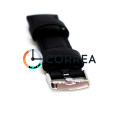 Ремешок для спортивных часов из кожи черный Romiks RB2C-98230xl (RRB-015) - 2